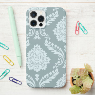Rococo Damask Art I Duck Egg Blue+Teal iPhone 12 Pro Max Case