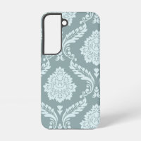 Rococo Damask Art I Duck Egg Blue+Teal