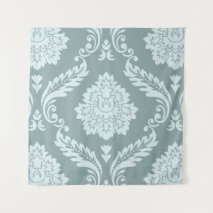 Rococo Damask Lg Pattern Duck Egg Blue+Teal Tapestry