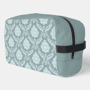Rococo Damask Pattern Duck Egg Blue+Teal Dopp Kit
