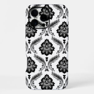 Rococo Damask Pattern Grey Black White iPhone 16 Pro Max Case