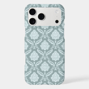 Rococo Damask Rpt Pattern Duck Egg Blue+Teal
