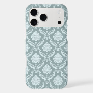 Rococo Damask Rpt Pattern Duck Egg Blue+Teal