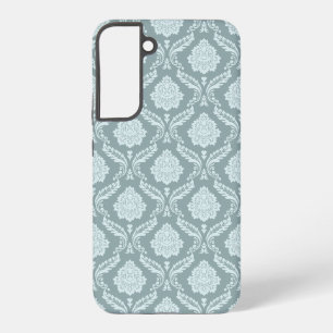 Rococo Damask Rpt Pattern Duck Egg Blue+Teal Samsung Galaxy Case