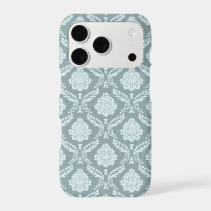 Rococo Damassé Rpt Motif Œuf de Canard Bleu+Turquo