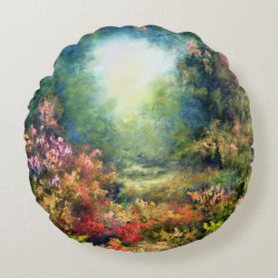 Rococo Delight 1995 Round Pillow