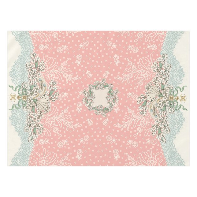 Rococo Dîner serviettes nappes tissu Hydrangea (Devant (Horizontal))