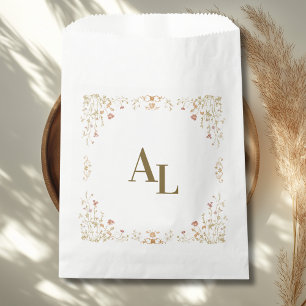 Rococo Floral Antique Frame Wedding Favour Bag