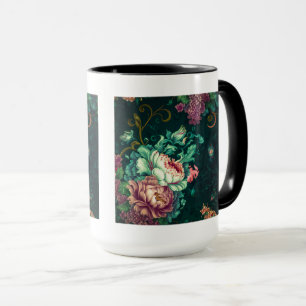 Rococo Floral Decoration Combo Mug, 15 oz  Mug