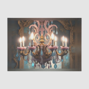 Rococo French Chandelier 2 Decoupage Paper