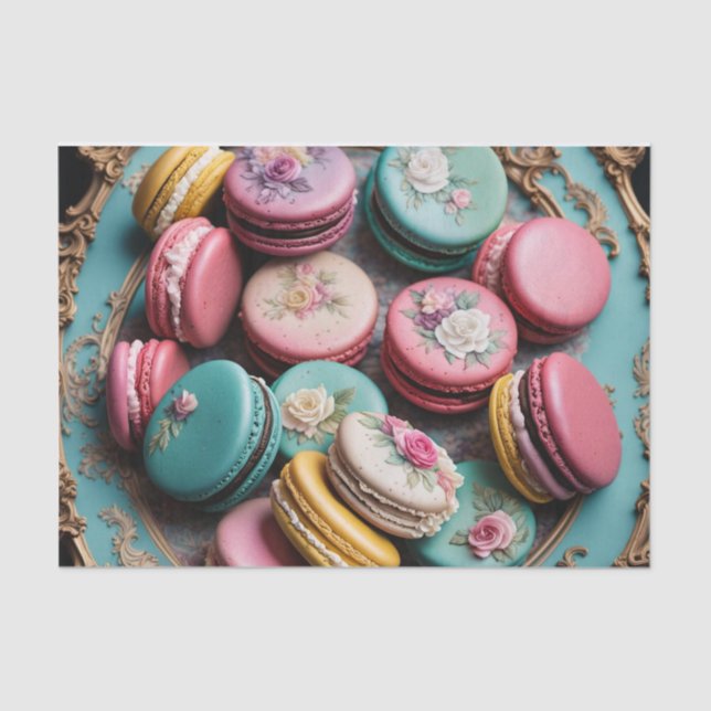 Rococo French Macarons Decoupage Paper 3  (Front)