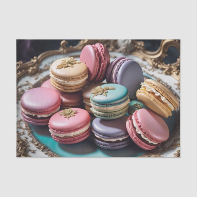 Rococo French Macarons Decoupage Paper 4  (Front)