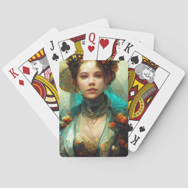 Rococo Future Sci-Fi Fantasy Playing Cards (Back)