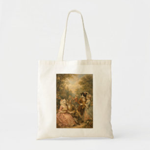 Rococo Garden Cats Gathering Tote Bag