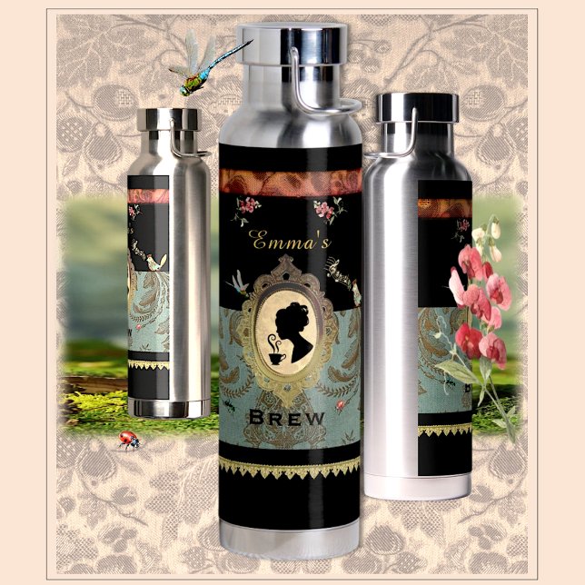 Rococo Garden Insulated Brew Bottle (Iced or hot, coffee or tea, our pretty insulated bottle keeps her brew just right while on the go. )