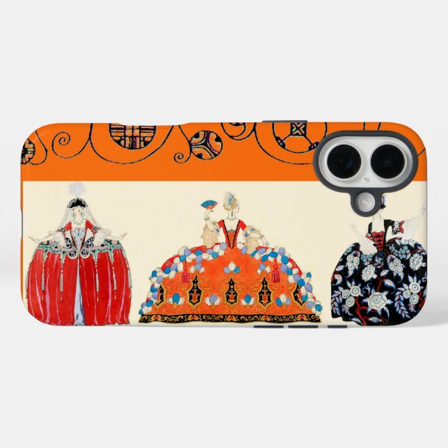 ROCOCO LADY ART DECO BEAUTY FASHION COSTUME DESIGN Case-Mate iPhone CASE (Back (Horizontal))