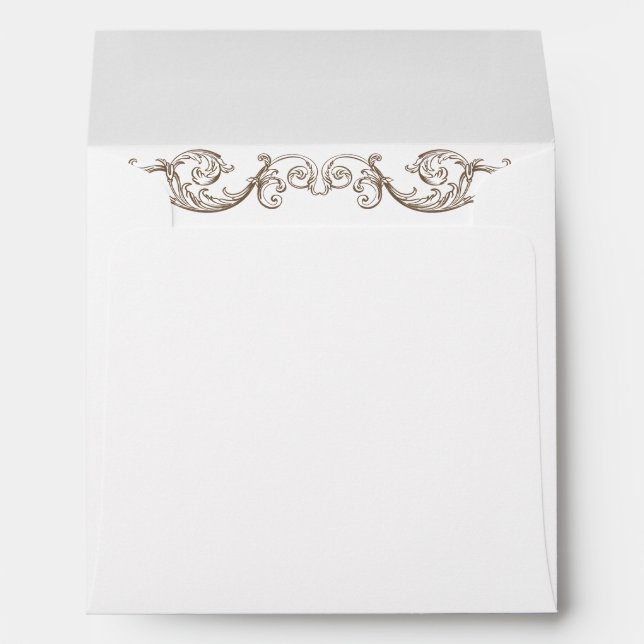 Rococo Mocha Monochrome Mousse Envelope (Back (Bottom))