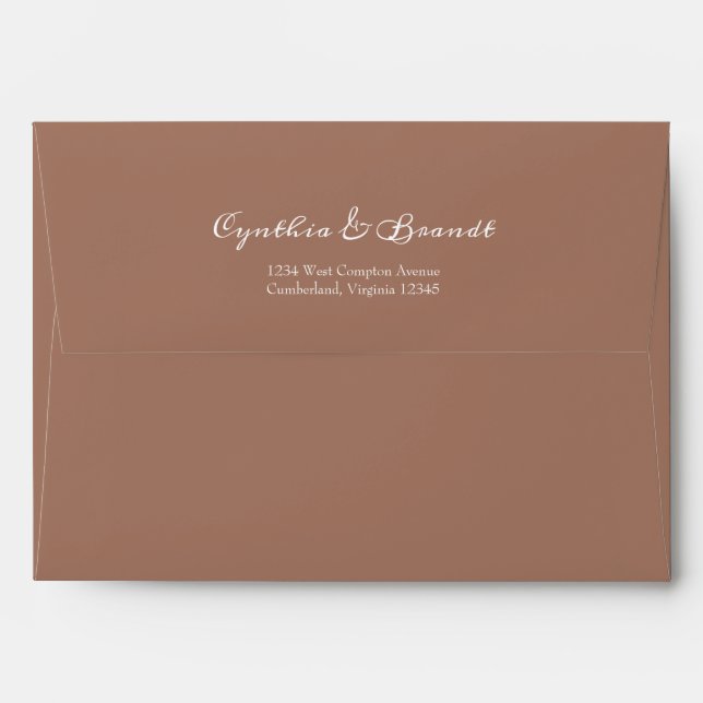 Rococo Mocha Monochrome Mousse Envelope (Back (Top Flap))