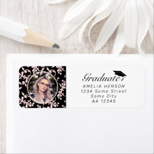 Rococo Pink Graduate Photo Graduation Address