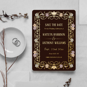 Rococo Revival Elegant Vintage Save The Date