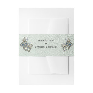 Rococo Rich Pattern design with Masks Invitation Belly Band