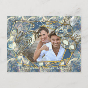 Rococo Rich Romantic Gold Reliefs & Masks Announcement Postcard