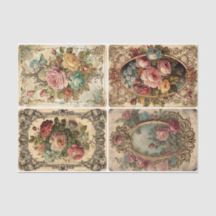 Rococo Roses Tissue Paper