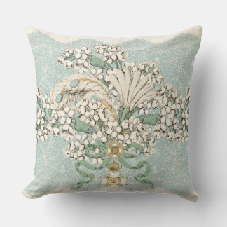 Rococo Shabby Chic Decor Throw Pillows Square