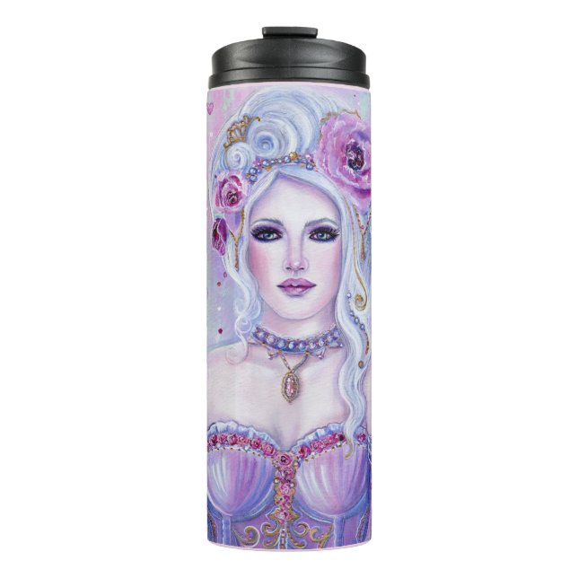 Rococo valentine fantasy art by Renee Lavoie  Thermal Tumbler (Front)