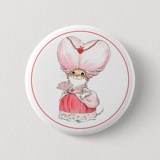 Rococo Valentine Mouse Button (Front)