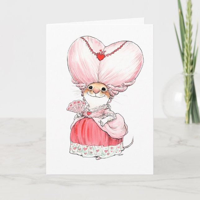Rococo Valentine Mouse Card (Front)