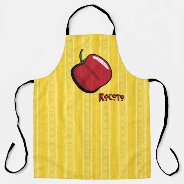 Rocoto Chili Pepper All-Over Print Apron (Front)