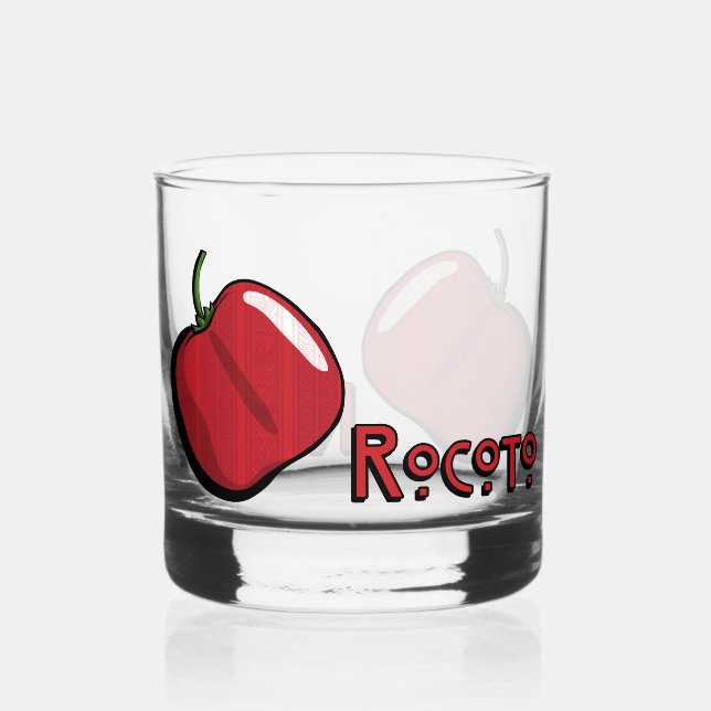 Rocoto Chili Pepper Whiskey Glass (Front)