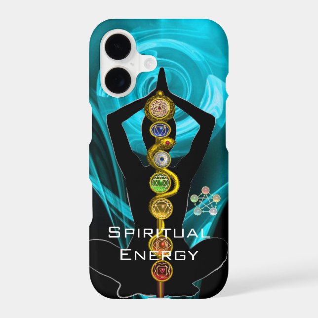 ROD ASCLEPIUS,7 CHAKRAS YOGA LOTUS POSE Blue (Back)