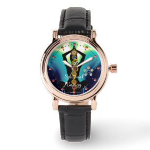 ROD OF ASCLEPIUS 7 CHAKRAS,YOGA LOTUS POSE Blue Watch
