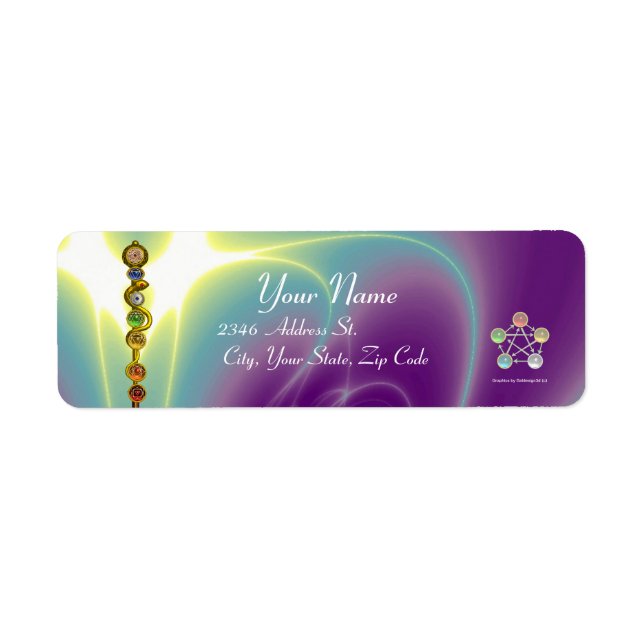 ROD OF ASCLEPIUS 7 CHAKRAS,YOGA ,SPIRITUAL ENERGY (Front)