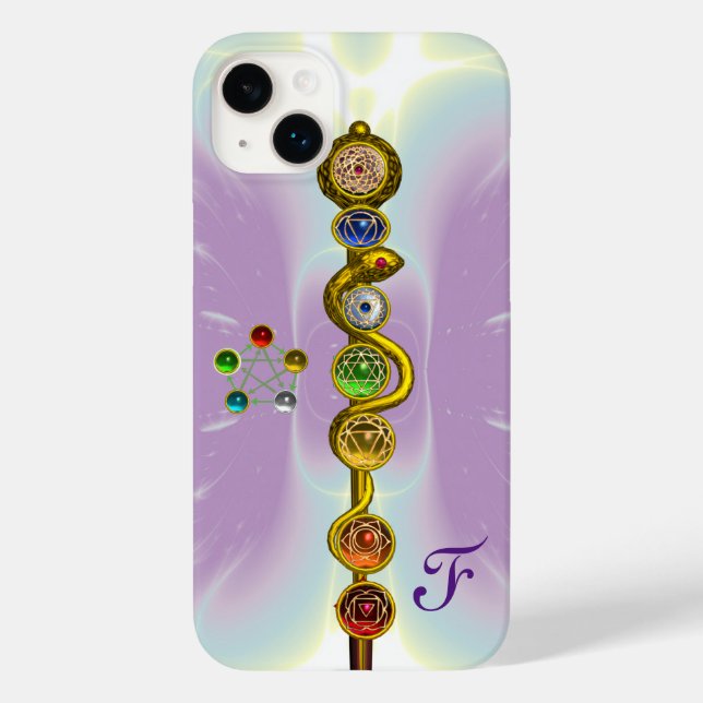 ROD OF ASCLEPIUS 7 CHAKRAS,YOGA ,SPIRITUAL ENERGY Case-Mate iPhone CASE (Back)