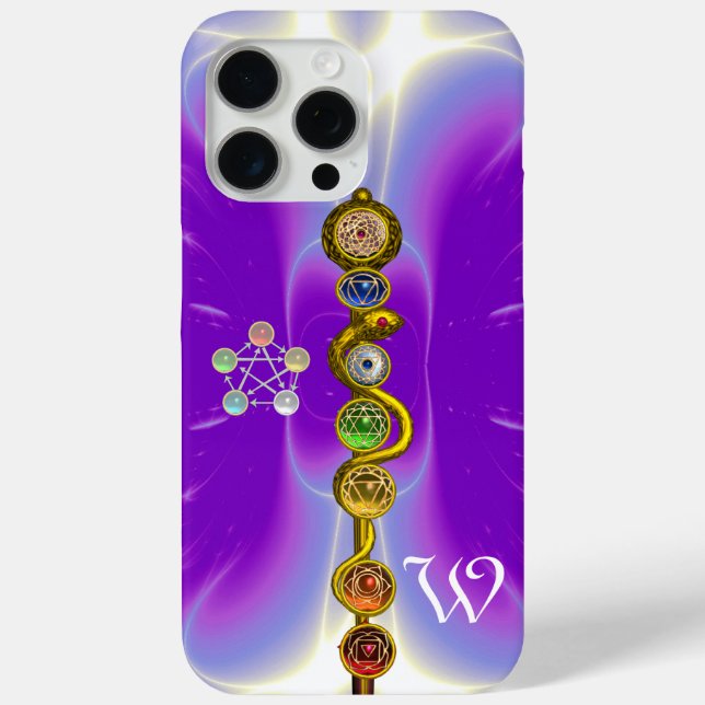 ROD OF ASCLEPIUS 7 CHAKRAS,YOGA ,SPIRITUAL ENERGY Case-Mate iPhone CASE (Back)