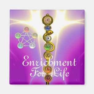 ROD OF ASCLEPIUS 7 CHAKRAS,YOGA ,SPIRITUAL ENERGY MAGNET