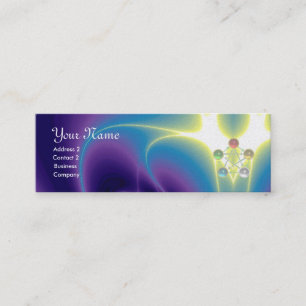 ROD OF ASCLEPIUS,7 CHAKRAS,YOGA ,SPIRITUAL ENERGY MINI BUSINESS CARD