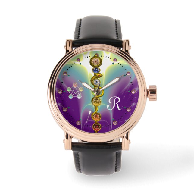 ROD OF ASCLEPIUS 7 CHAKRAS,YOGA ,SPIRITUAL ENERGY WATCH (Front)