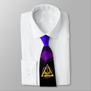 ROD OF ASCLEPIUS DENTIST DENTISTRY Black Purple Tie