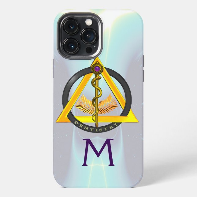 ROD OF ASCLEPIUS DENTIST DENTISTRY MONOGRAM Case-M iPhone Case (Back)