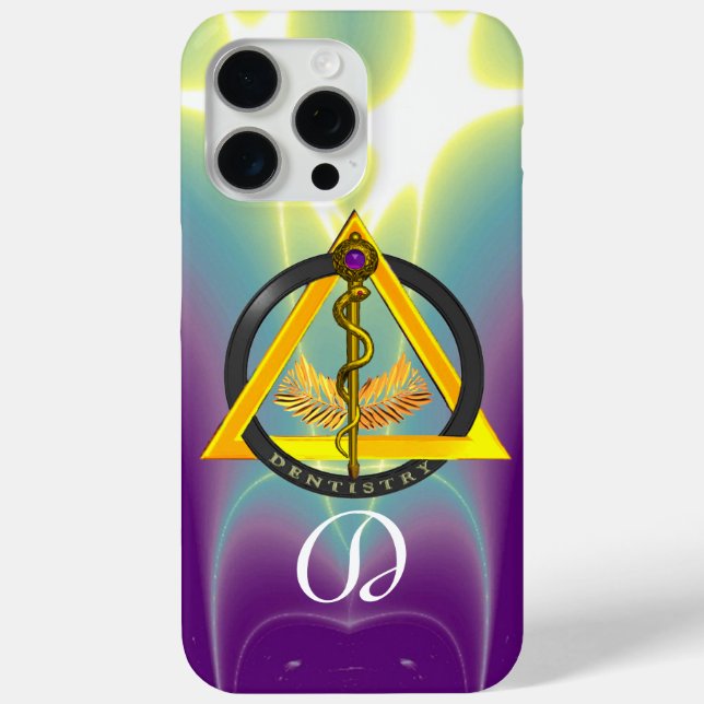 ROD OF ASCLEPIUS DENTIST DENTISTRY MONOGRAM Case-Mate iPhone CASE (Back)