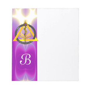 ROD OF ASCLEPIUS DENTIST DENTISTRY MONOGRAM NOTEPAD