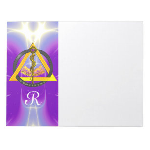 ROD OF ASCLEPIUS DENTIST DENTISTRY MONOGRAM NOTEPAD