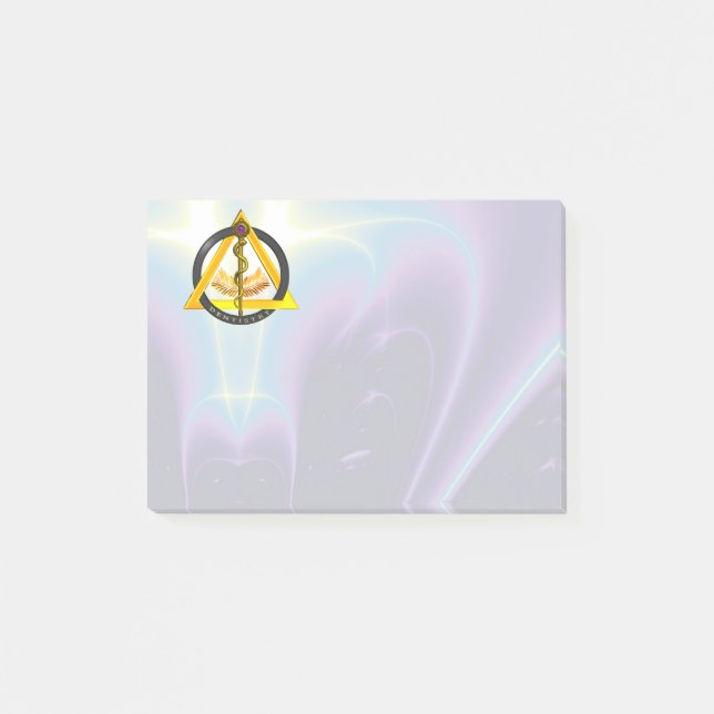 ROD OF ASCLEPIUS DENTIST DENTISTRY SYMBOL Blue Post-it Notes (Front)