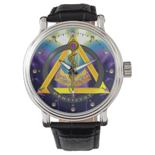 ROD OF ASCLEPIUS DENTIST DENTISTRY SYMBOL, Blue Watch