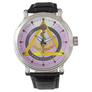 ROD OF ASCLEPIUS DENTIST DENTISTRY SYMBOL,lilac Watch