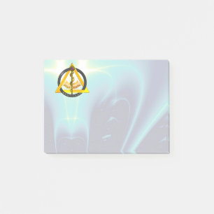 ROD OF ASCLEPIUS DENTIST DENTISTRY SYMBOL Teal Post-it Notes